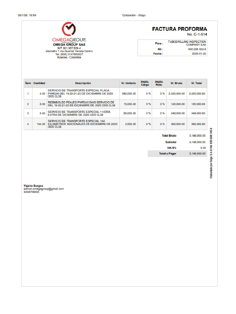 Soportes-Proforma 514 Ods Cl58 | PDF