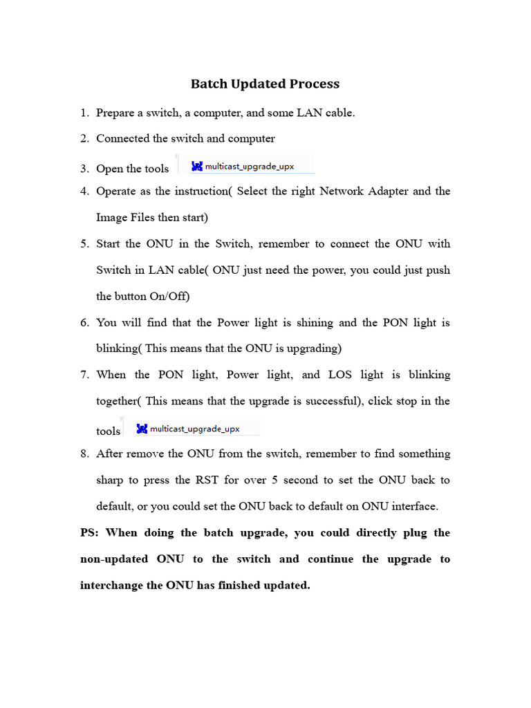 Batch Updated Process | PDF