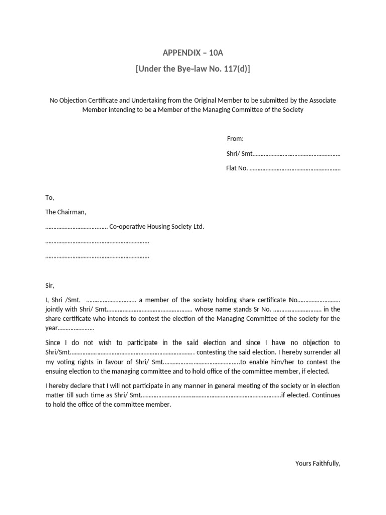 Appendix 10A Bye Lawsno.117 (D) | PDF