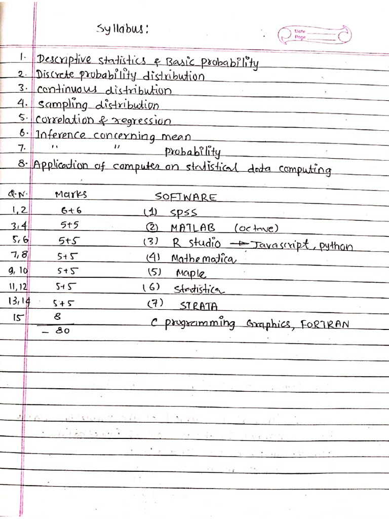 Statistics Notes | PDF