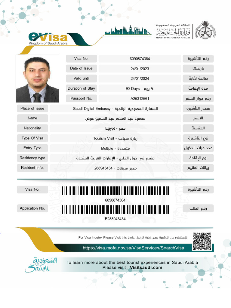 Mahmoud Awad Visa | PDF
