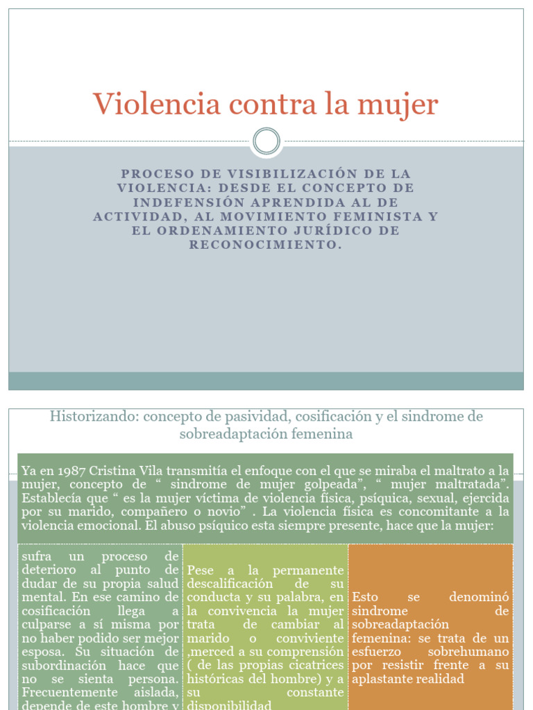 Violencia contra la mujer (1) | PDF | Violencia | Victimologia