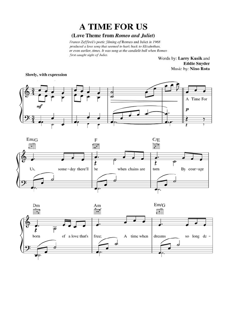 A Time For Us | PDF