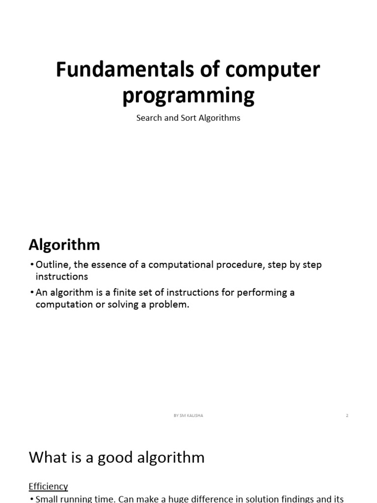 Lecture 6-Fundamentals of Computer Programming | PDF