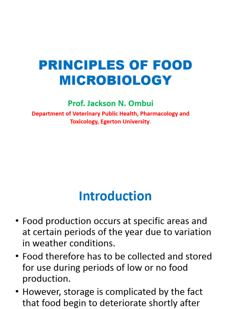 Principles of Food Microbiology | PDF | Decomposition | Foods