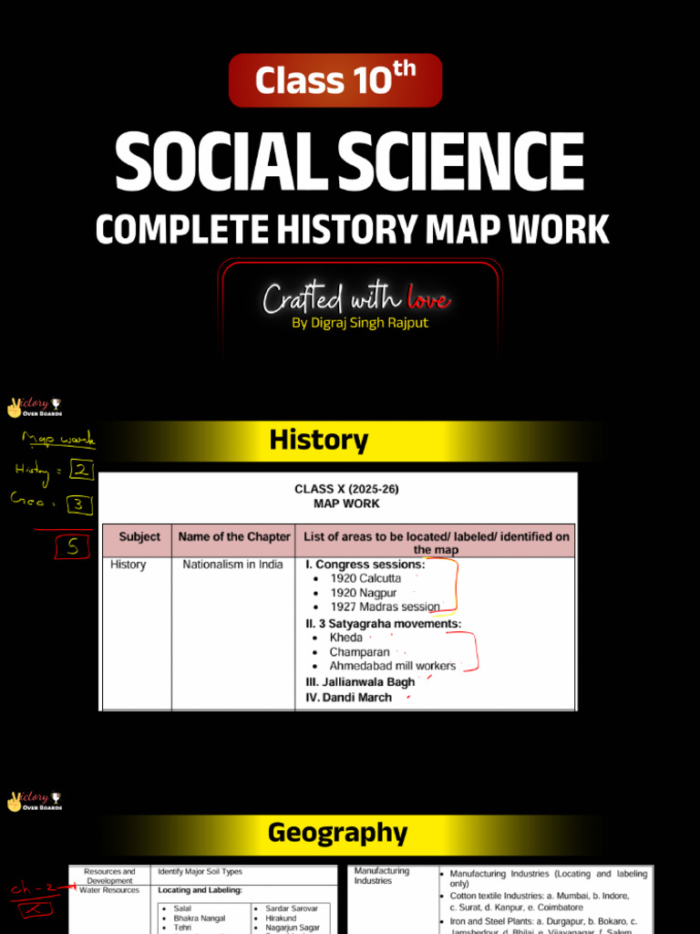 Complete Map Work Class 10th. | PDF