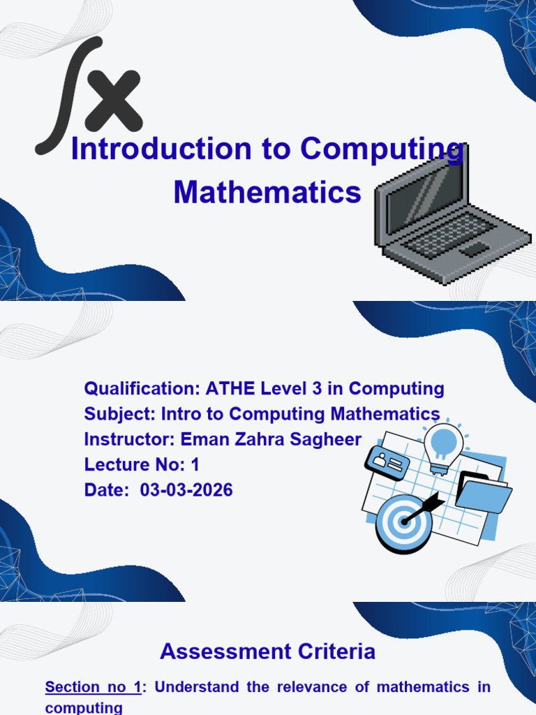 Intro To Computing Mathematics Lec 1 | PDF
