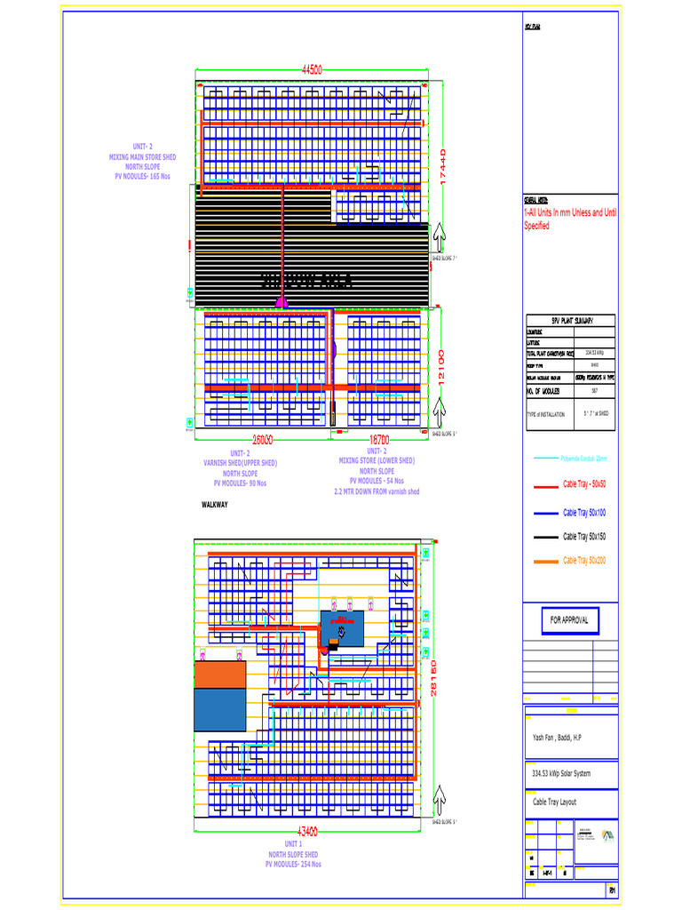 Cable Tray Layout-Yash Airtech-Solken-334.53 KWP SPP R01 | PDF ...