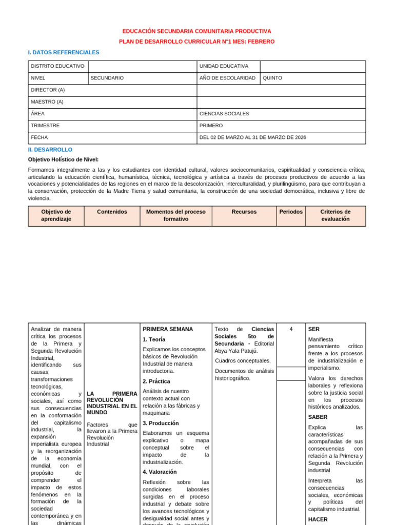 5TO SEC PDC CIENCIAS SOCIALES.docx | PDF