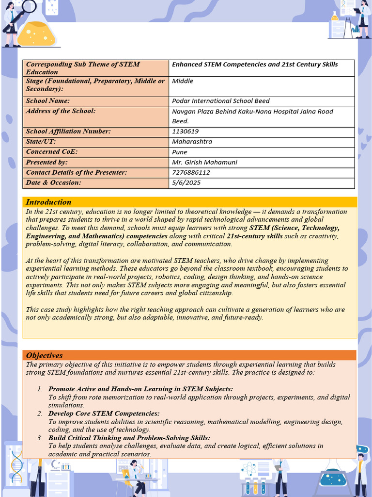 STEM Research PAPER - Girish Mahamuni | PDF