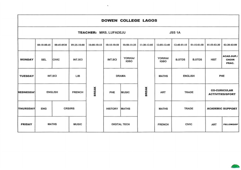 Modified Timetable | PDF
