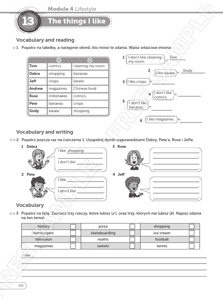 The Things I Like | PDF
