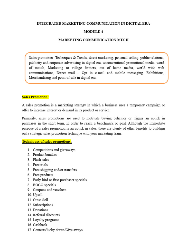 IMC Module-4 | PDF