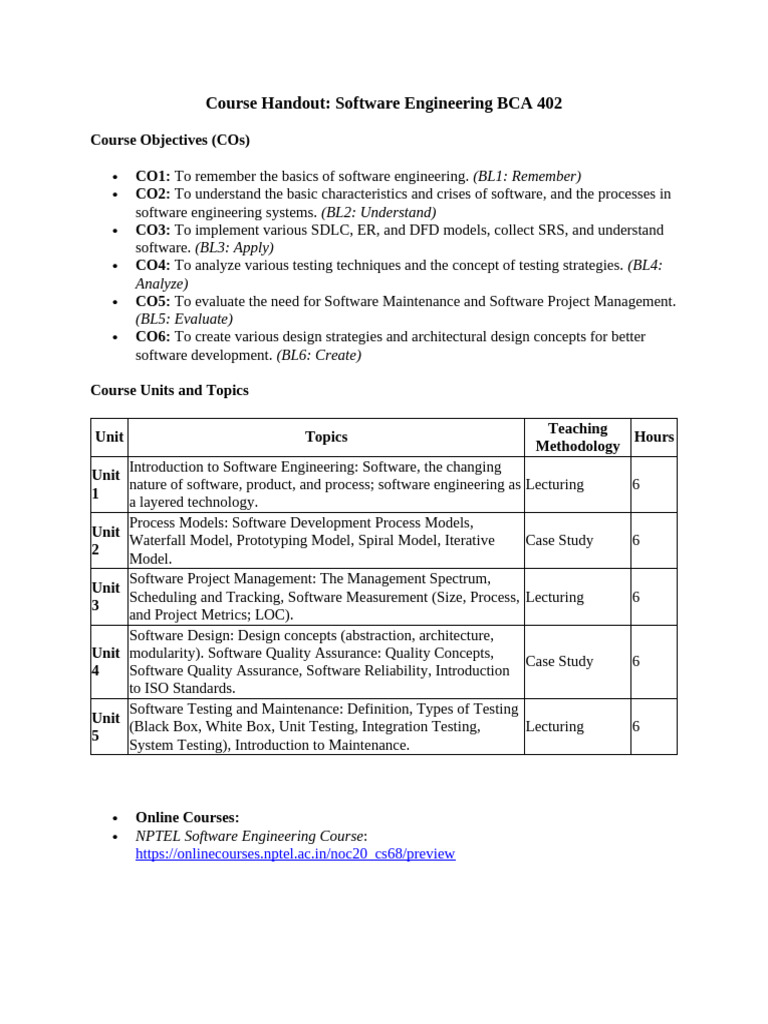 Course Handout | PDF
