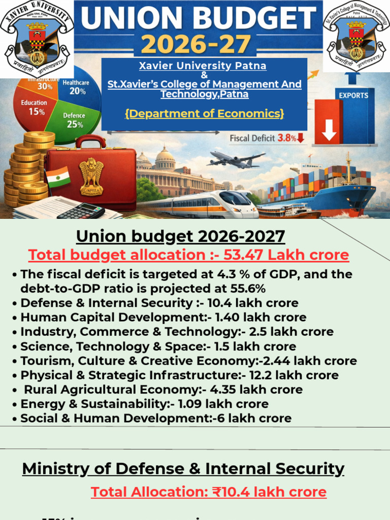Final Union Budget Presentation-1 | PDF