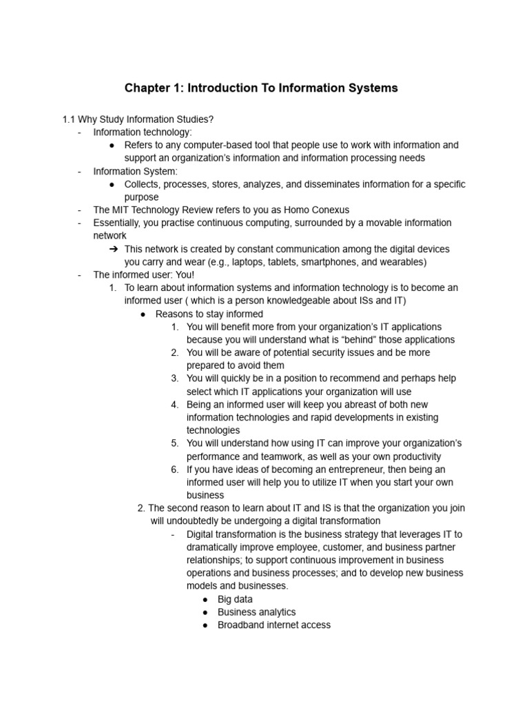 ITIS Textbook Notes | PDF
