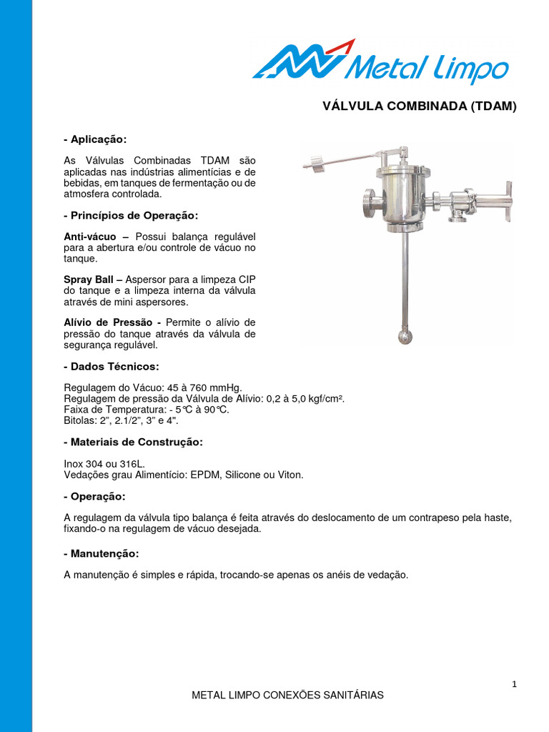 Valvula Combinada Tdam | PDF