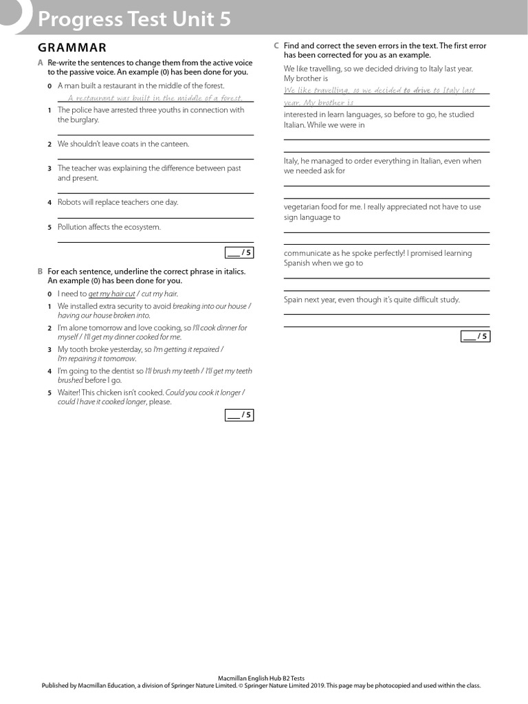 MEH B2 Unit 5 | PDF