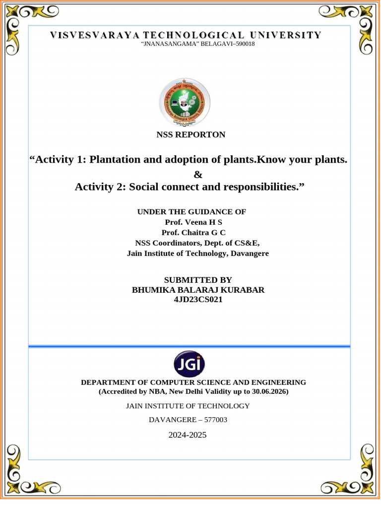 Sujal NSS Report | PDF