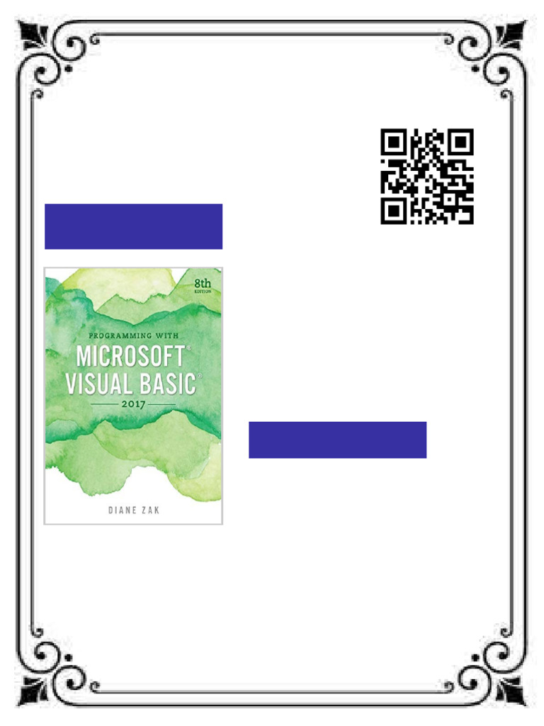 Programming With Microsoft Visual Basic 2017 8th Edition Diane Zak ...