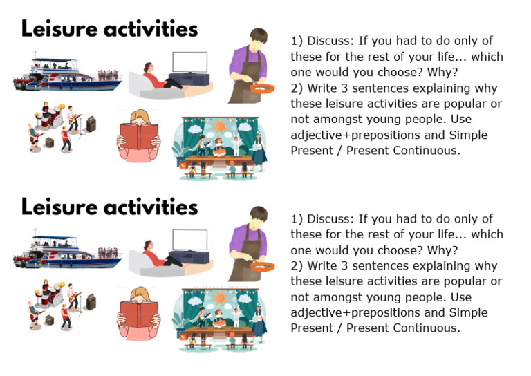 Leisure Activities Warm-Up | PDF