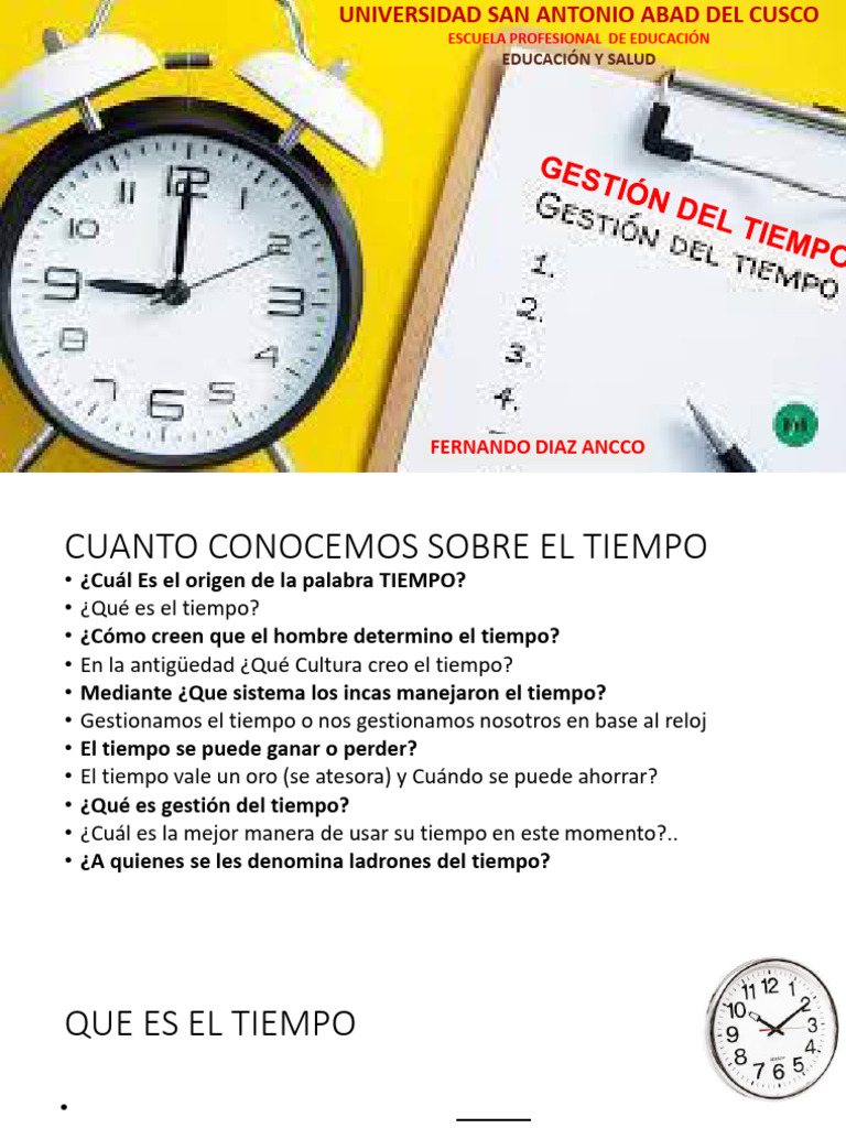 9 Gestion de Tiempo | PDF | Planificación | Gestión del tiempo
