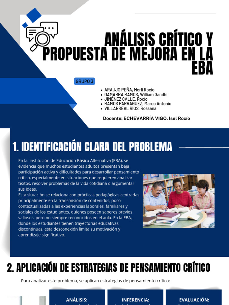 Análisis Crítico y Propuesta de Mejora en La EBA | PDF
