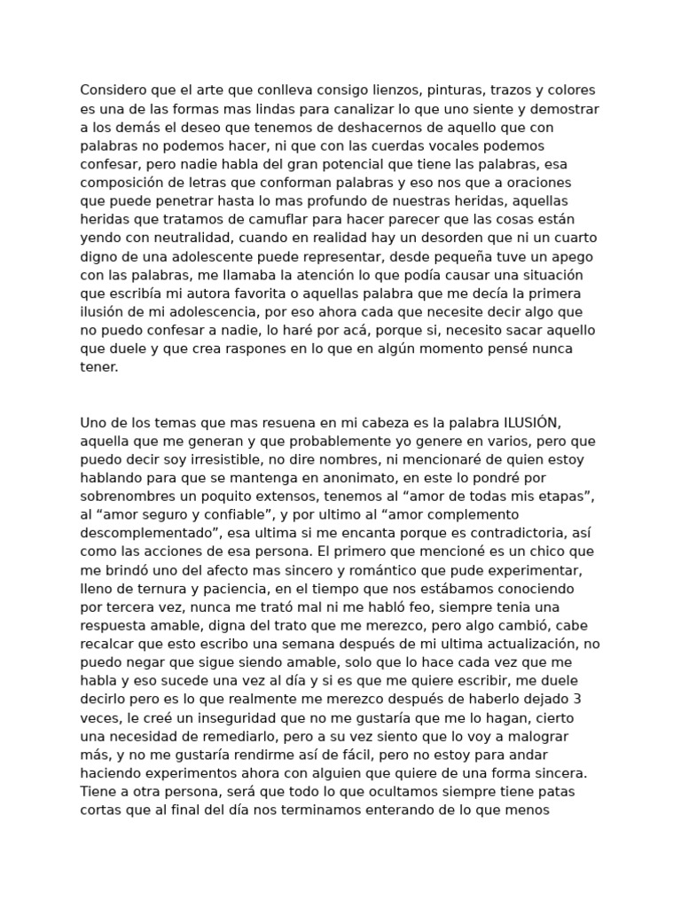 Considero Que El Arte Que Conlleva Consigo Lienzos | PDF