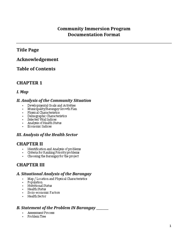 Barangay Community Immersion Program Guide | PDF | Business