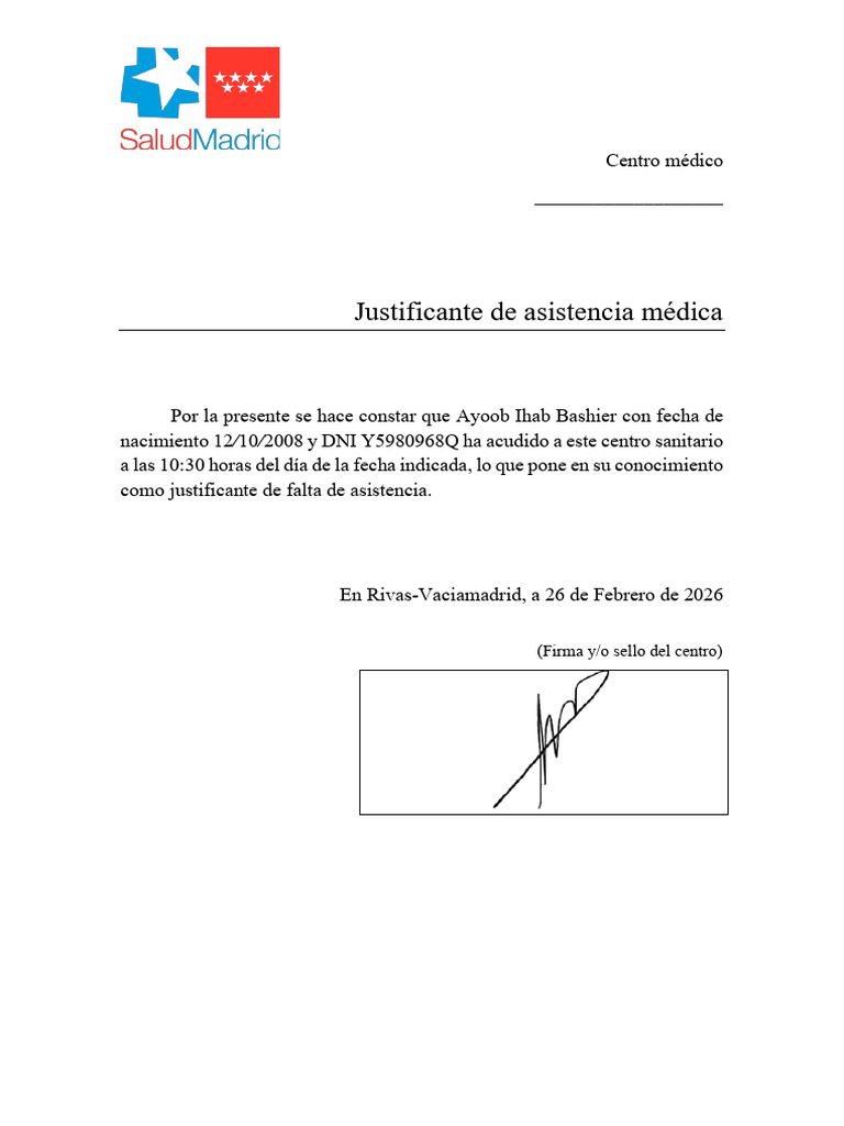 Justificante Médico | PDF