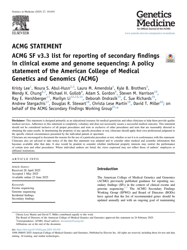 ACMG | PDF