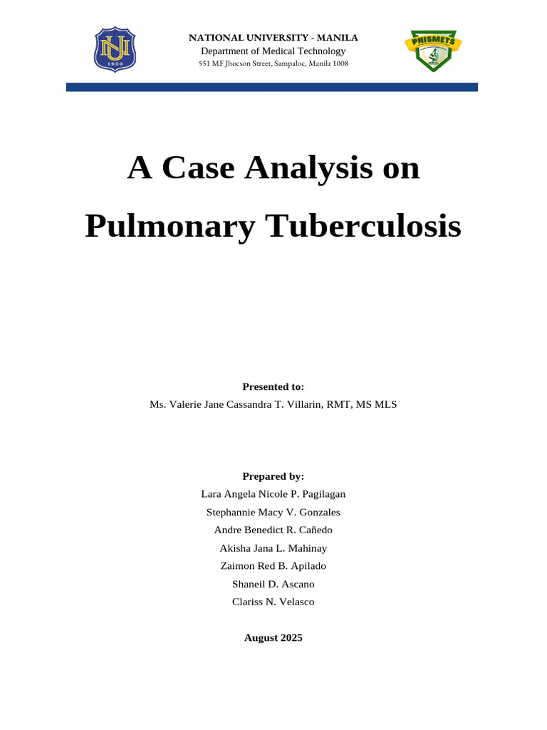 Case Study | PDF | Tuberculosis | Lung