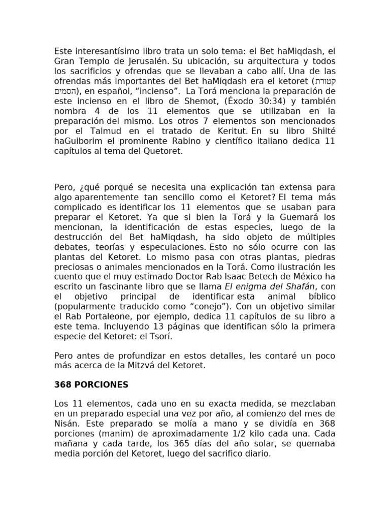 Ketoret Componentes | PDF | Perfume | Tora