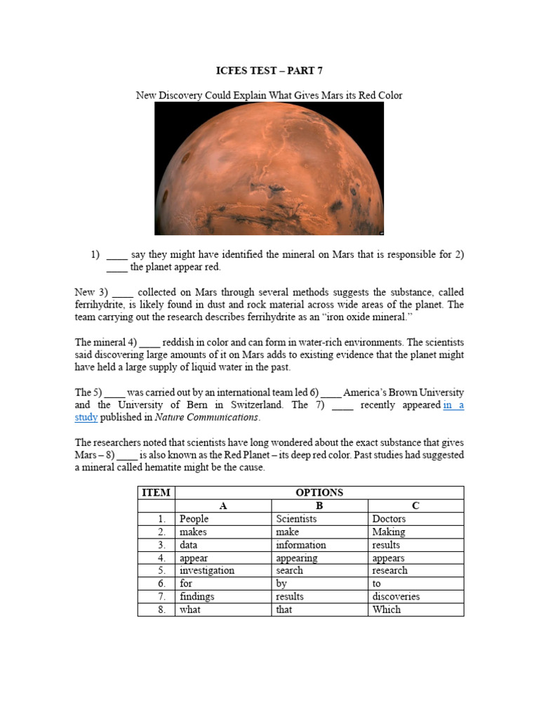 Icfes Test - Part 7 | PDF