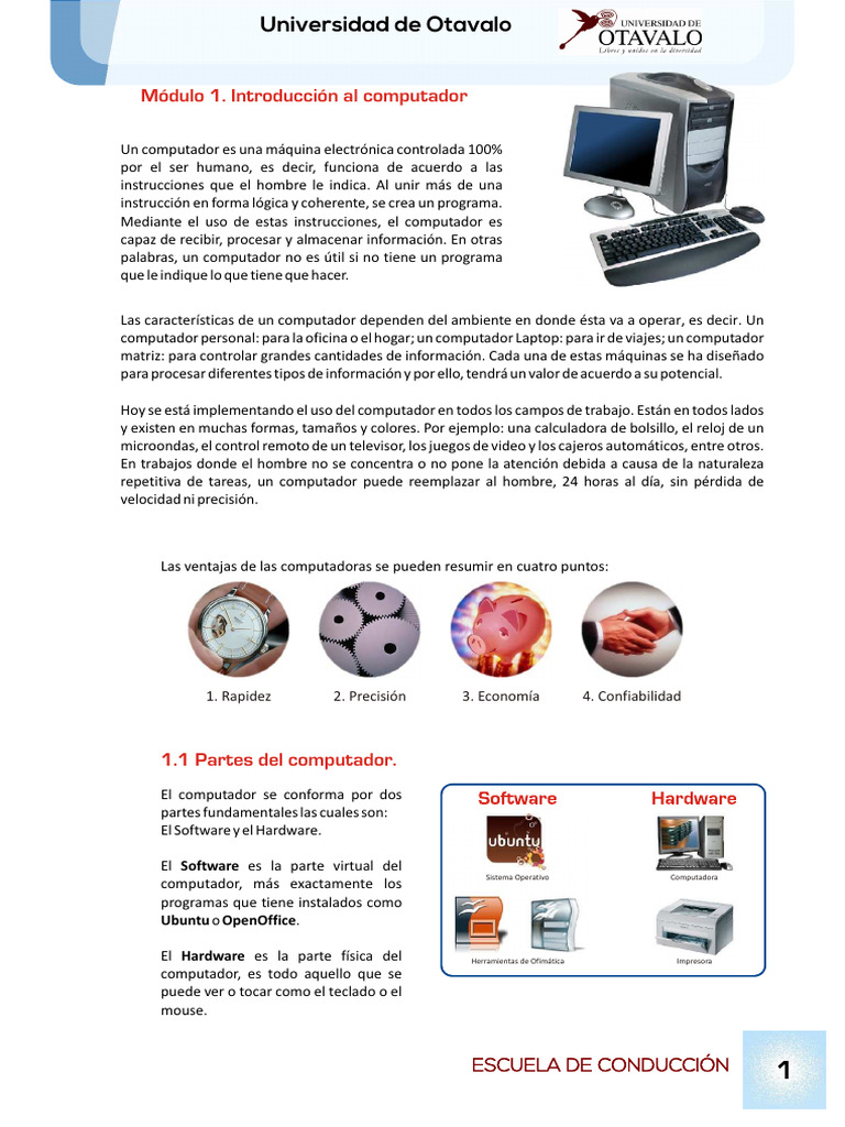 1 El Computador y Sus Partes | PDF | Hardware de la computadora ...