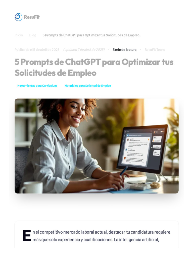 Prompts de ChatGPT | PDF | Inteligencia artificial | Inteligencia (IA ...