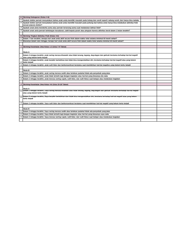 Kuesioner SDMI - Baliknya | PDF
