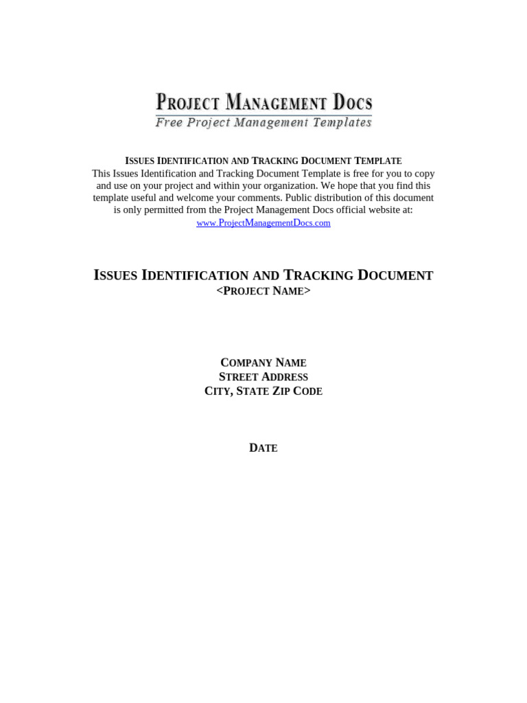 Issues Identification Tracking Document | PDF