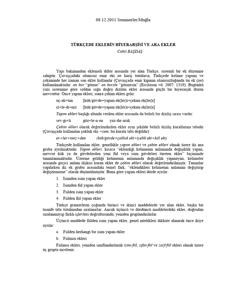 Deneme Turkce Notu | PDF