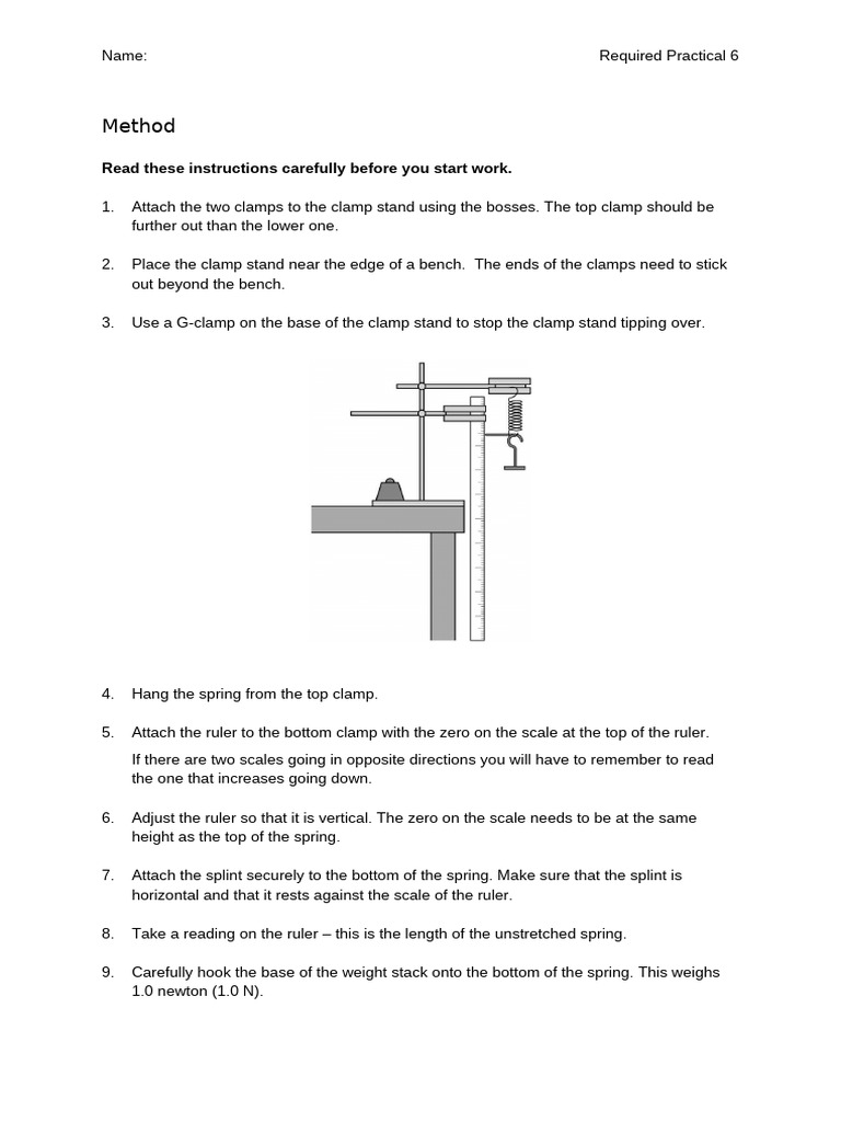 Required Practical 6 | PDF