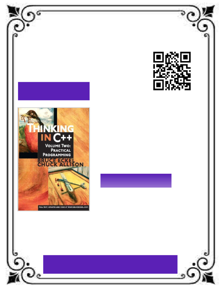 Thinking in C Volume 2 Practical Programming Bruce Eckel Ebook Testbank ...