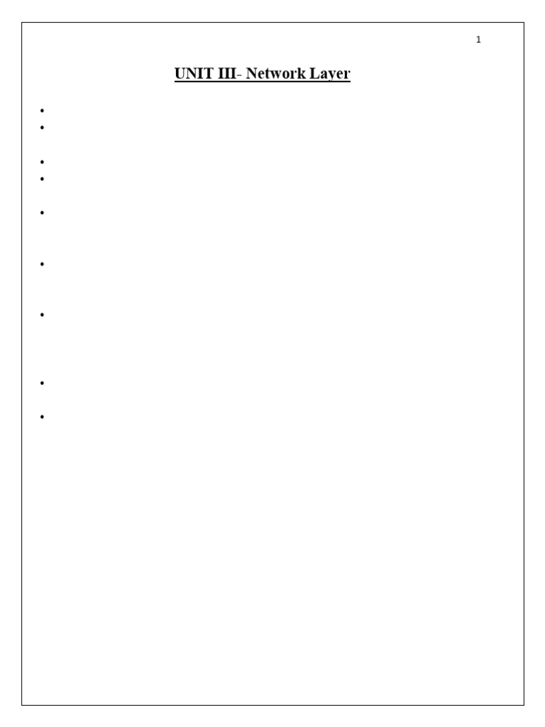 Unit-III Network Layer | PDF | I Pv6 | Internet Protocols