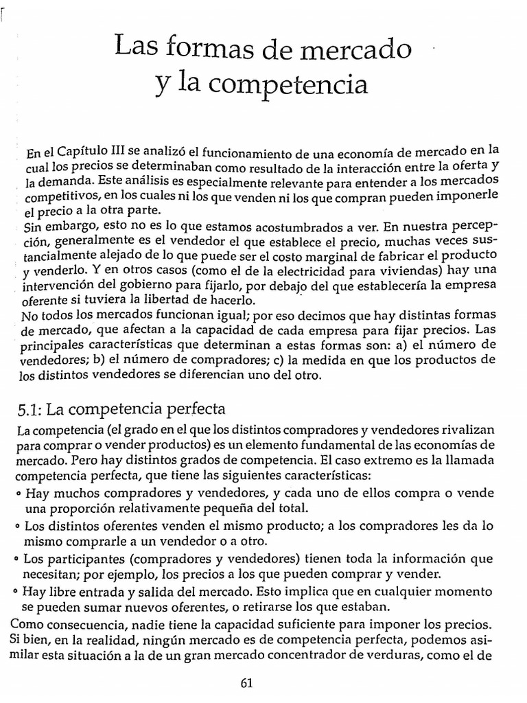 Formas de Mercado y Competencia | PDF