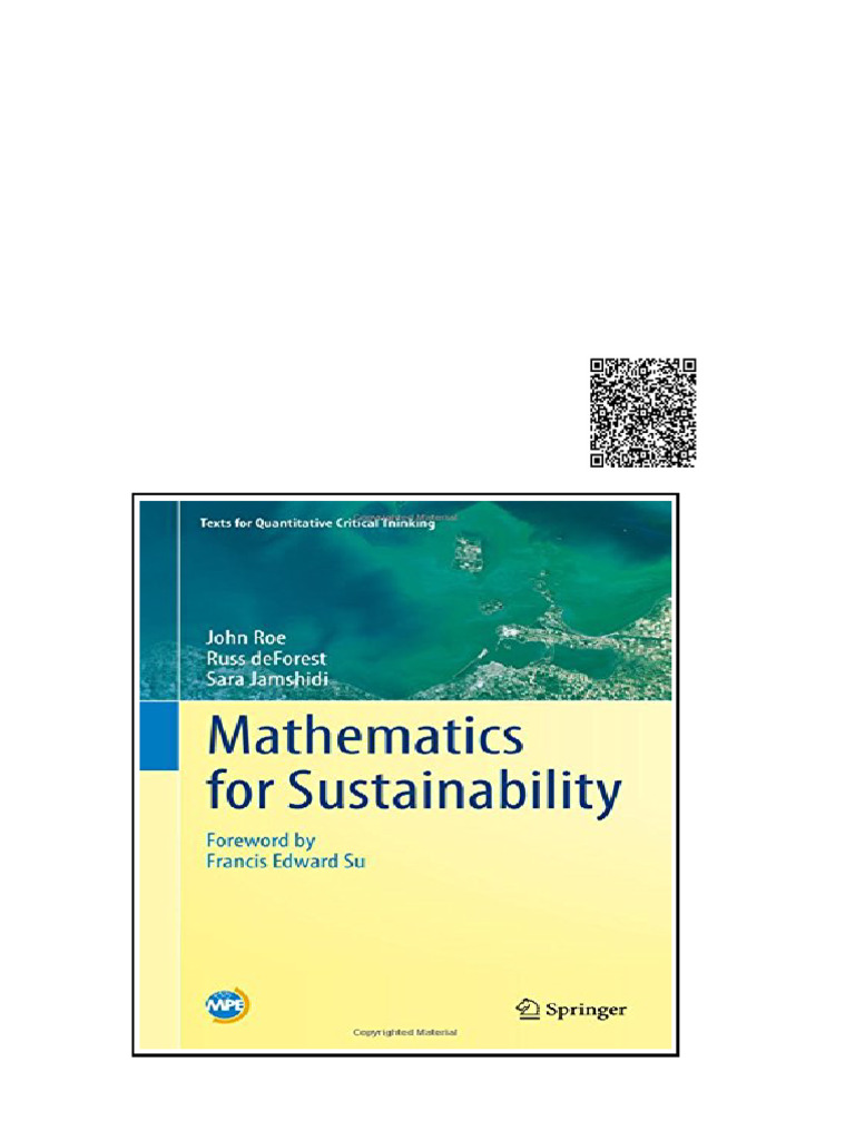 Mathematics For Sustainability John Roe Russ Deforest Sara Jamshidi | PDF
