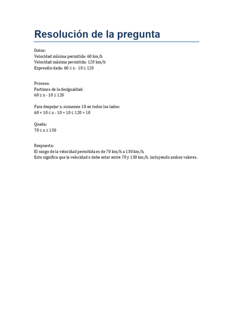 Rango Velocidad | PDF