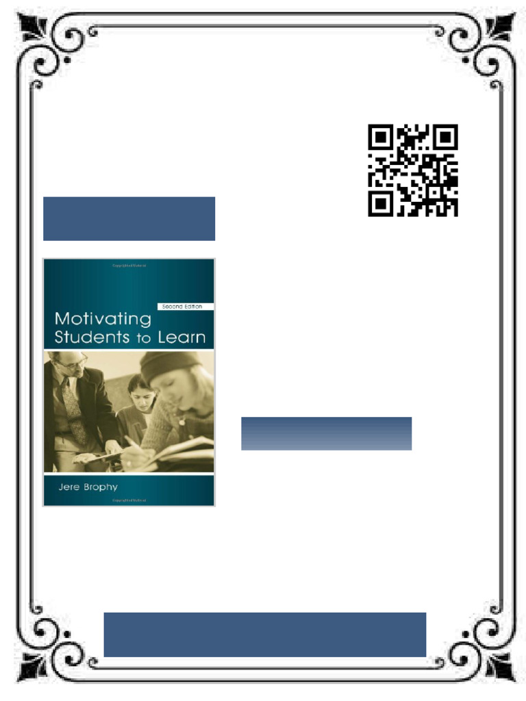 Motivating Students To Learn 2nd Edition Jere Brophy Ebook Testbank ...
