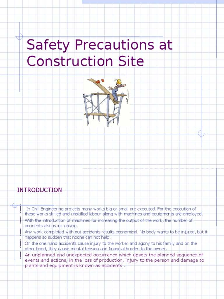Safety Precautions at Construction Site | Personal Protective Equipment ...