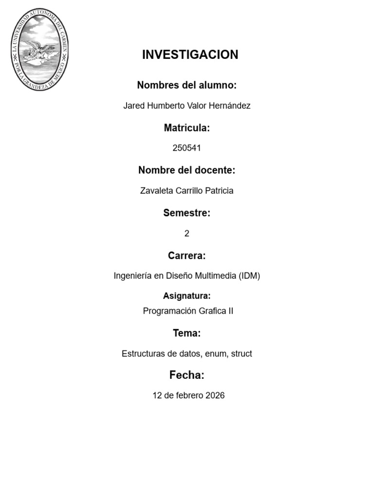 Struct y Enum C++ | PDF