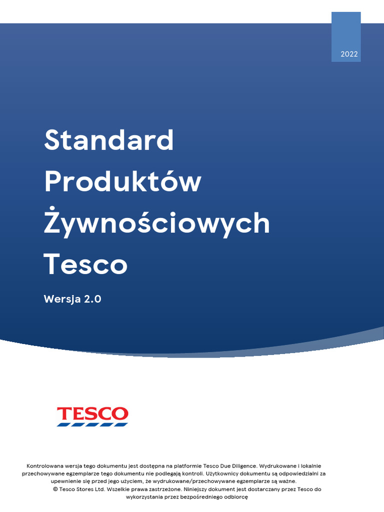 20551V2 0PL+Tesco+Manufacturing+Standard | PDF