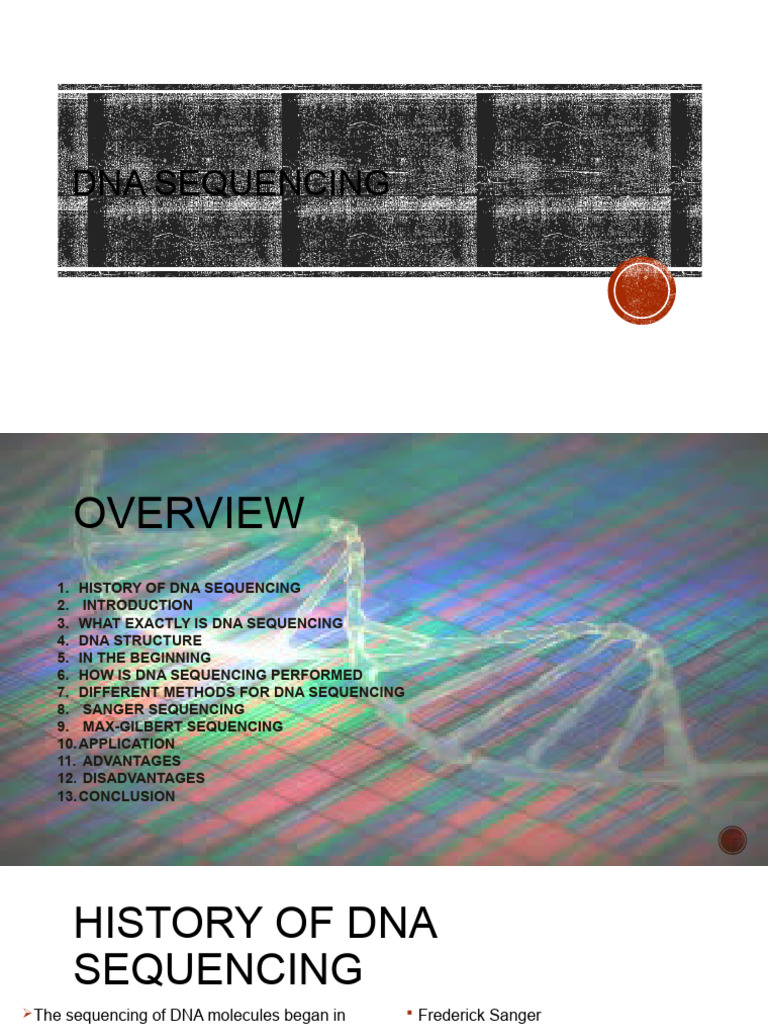 DNA Sequencing | PDF